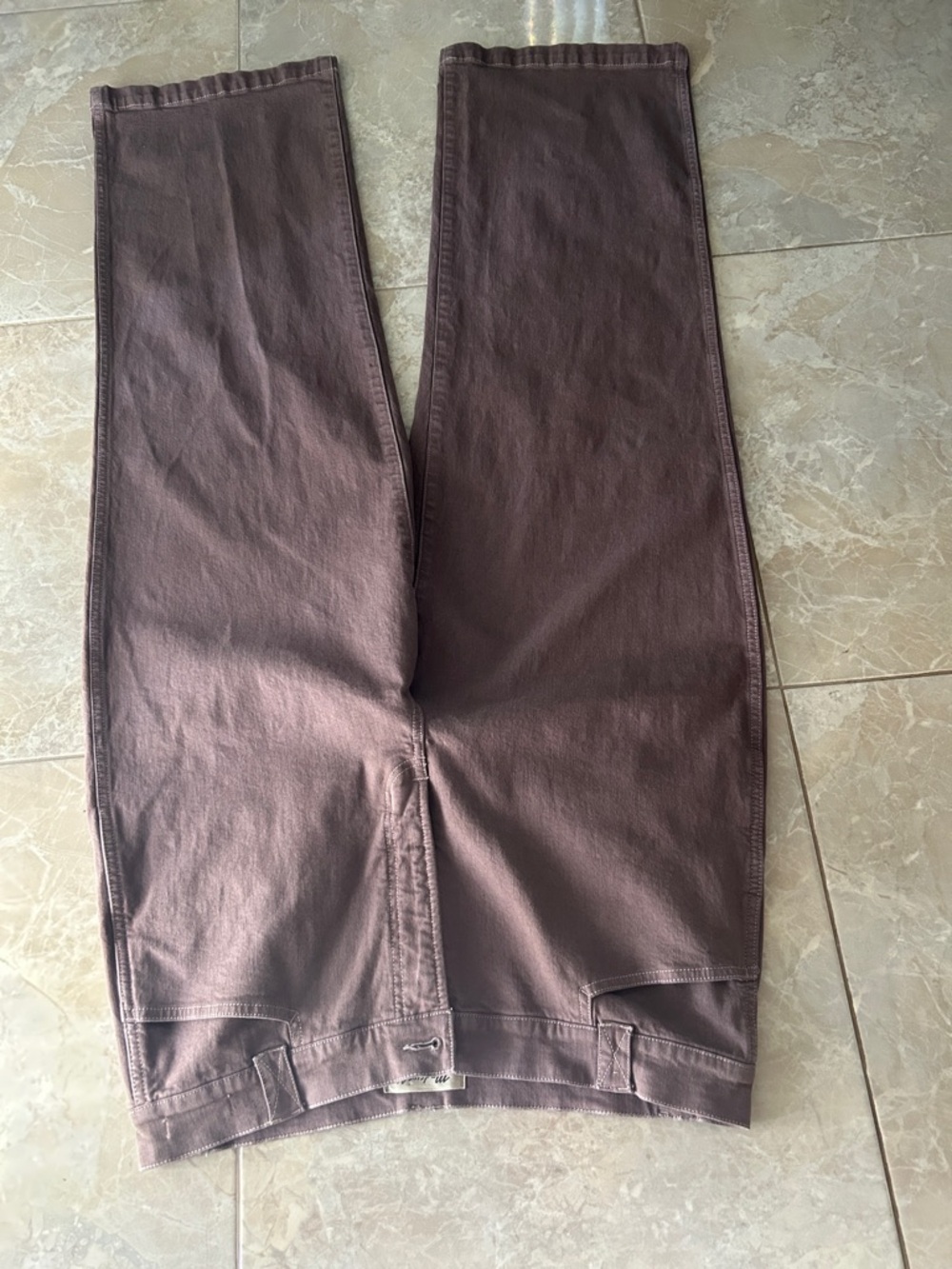 Madewell Mauve-Brown Straight-Leg Pants